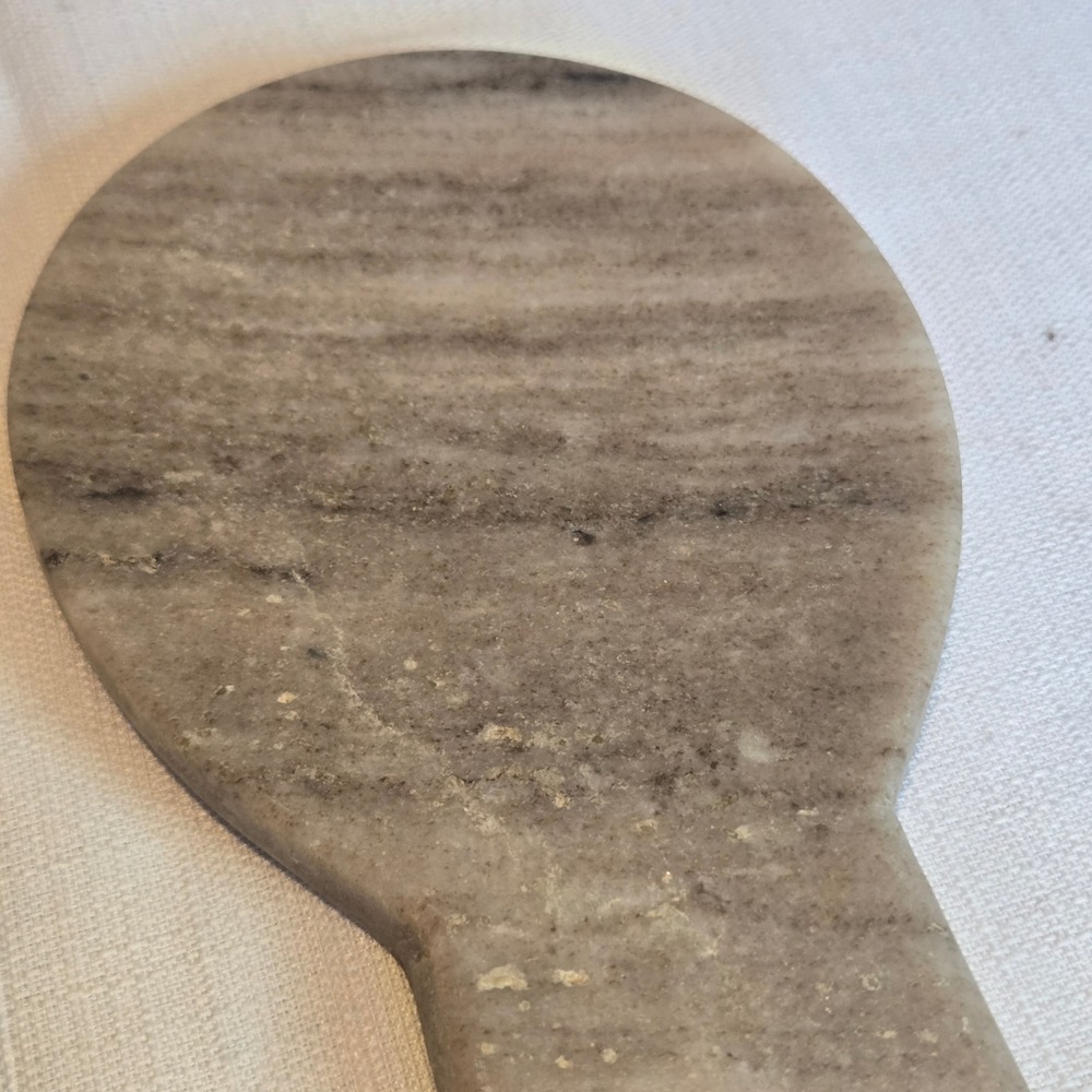 Gray Natural Marble Spoon Rest Kitchen Countertop Paddle 10.5 Inch Made in India